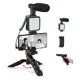 Kit Youtuber Tripe Vlog Live Suporte Celular Led com Microfone Fazer Vídeos em oferta