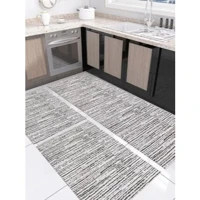 Imagem da promoção Jogo de passadeira de cozinha tapete em jacquard antiderrapante 3 peças decoração impecável
