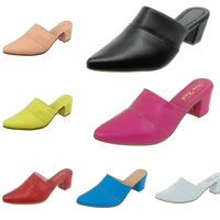 Imagem da promoção Scarpin Mule Salto Alto Grosso Luxo Bico Fino