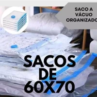 Imagem da promoção Kit com 4 Sacos a Vacuo Compressor Bolsa a Vácuo Guarda Roupas e Edredom Salva-Espaço com Bomba Manu