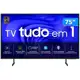 Smart TV 75” 4K UHD LED Samsung 75DU7700 - Wi-Fi Bluetooth Alexa 3 HDMI em oferta