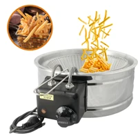 Imagem da promoção Fritadeira Elétrica Tacho 5 Litros Redonda Inox 110v e 220v Fritura Pastel Batata