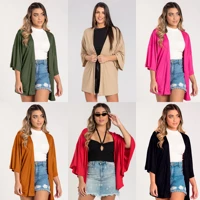 Imagem da promoção Kimono Cardigan Feminino Manga 3/4 Soltinho Viscose Blogueirinha Terceira Peça -Casaquinho Feminino-
