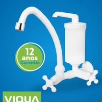 Imagem da promoção Torneira com Filtro Viqua Bica Móvel ABS Premium – Economia, Filtro Incluso, Ideal para Cozinha