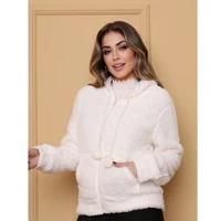 Imagem da promoção Blusa Frio Casaco Moletom Pelinho Inverno Feminino