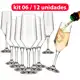 Kit Jogo 12 / 6 Taças De Vidro Temperado Sm Buffet Champanhe Espumante186ml Eventos Nadir Figueiredo em oferta