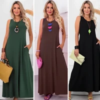 Imagem da promoção Vestido Feminino Longuete Casual Malha Soltinho Elegante Verão Outono Inverno