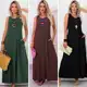 Vestido Feminino Longuete Casual Malha Soltinho Elegante Verão Outono Inverno em oferta