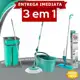 Mop Flat Spray Giratório Spin Inox Pro limp Magico Fit Refil em oferta