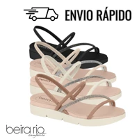 Imagem da promoção Sandália Papete Feminina Beira Rio Conforto Strass Original - Leve e Macia Fácil de Calçar