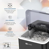 Imagem da promoção Máquina de gelo 12 Kg ice compact - EMG04P EOS