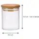 Kit 10 pote porta mantimentos 200ml de Vidro Com Tampa De Bambu Temperos cozinha herméticos pequeno em oferta