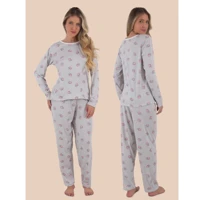 Imagem da promoção Pijama Thayla Manga Longa Felpado Outono Inverno