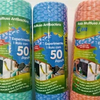 Imagem da promoção 100 Panos Multiuso p/ cozinha 2 Rolo com 50 Panos Antibactérianos