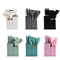 Imagem da promoção Kit Completo De Utensílios De Cozinha De Luxo Conjunto 19 Peças Com Placa De Silicone Espátula Faca