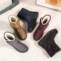 Imagem da promoção bota texana feminina cano longo Inverno Sola para Neve Peluche Quente Impermeável Sola Antiderrapant