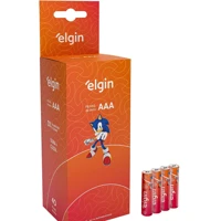 Imagem da promoção Caixa de Pilha AAA com 40 unidades Elgin Palito Tubo Zinco