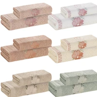 Imagem da promoção Jogo De Toalhas De Banho Karsten 2 Pçs 100% Algodão Toque Macio Ótima Absorção Softmax 430g/m² Yuna