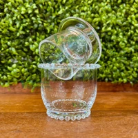Imagem da promoção Manteigueira Francesa de Vidro Wolff Pearl Bolinhas Mesa Posta Manteiga Fresca Requintada Luxo 150g