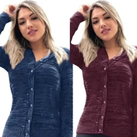 Imagem da promoção Kit c/2 Casaquinhos cardigan de botões moda outono inverno
