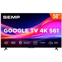 Imagem da promoção Smart TV 50" Google TV LED Ultra HD 4K TCL 50S61 3 HDMI 1 USB Bluetooth HDR10 Bivolt - Semp