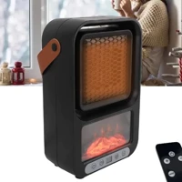 Imagem da promoção Aquecedor Elétrico 3D Flame com Controle Remoto, Mini Desktop PTC, Máquina De Aquecimento, Ventilado
