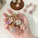 Kit 12 Piranhas /Presilhas Mini Flor Com Pérola/ Cristal e Strass – Grampos de Cabelo Decorativos Pa em oferta