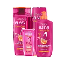 Imagem da promoção Kit Elseve Liso Dos Sonhos AHA + Queratina Vegetal (4 produtos)