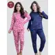 KIT C/ 2 Pijama Longo Feminino Adulto Estampado Confortável Conjunto de Dormir Frio Manga Comprida em oferta