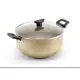 Panela grande 24cm robusta teflon antiaderente + tampa de vidro inquebrável caçarola em oferta