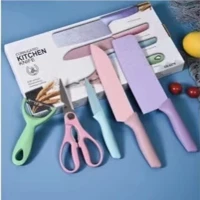 Imagem da promoção KIT Facas Com 6/7 Peças Utensílios Faqueiro Colorido Com Tábua Profissional  4.7  3,6mil Ava