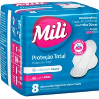 Imagem da promoção Absorvente Mili Proteção Total Suave C/Abas – 8 Unidades