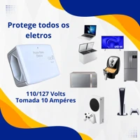 Imagem da promoção Protetor Contra Raios Surtos Picos Eletrodomesticos 127v - Tv, Notebook, Airfryer, Micro-ondas