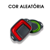 Imagem da promoção kit 2 Escorredor Alimentos e Utensílios Cozinha Retrátil Silicone Enviaremos cores sortidas