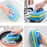 Imagem da promoção Kit 2 Peças Escova de Limpeza Multifuncional Com Esponja Para Cozinha e Banheiro - Remoção de Mancha