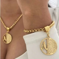 Imagem da promoção Conjunto feminino colar e pulseira Pai Nosso