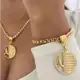 Conjunto feminino colar e pulseira Pai Nosso em oferta