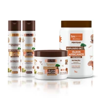 Imagem da promoção Kit Beleza Natural Explosão de Óleos Africanos (Shampoo, Condicionador, Máscara, Creme de Pentear)