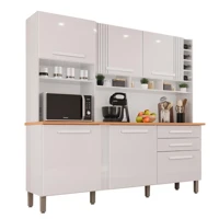 Imagem da promoção Cozinha 6 Portas 2 Gavetas Amanda - Tudo de Móveis