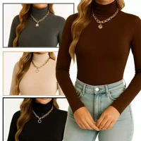 Imagem da promoção Body Feminino Cacharrel Manga Longa Inverno Frio Tamanho Unico Suplex Liso