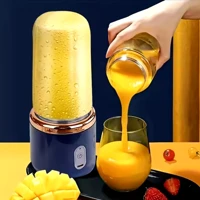 Imagem da promoção Mini Liquidificador Portátil Shake 6 Laminas 400ml cabo(Usb) Mixer Fitness Sucos Vitaminas Pratico
