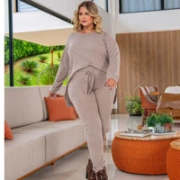 Imagem da promoção Conjunto de Frio Feminino Malha Lanzinha plus size curve