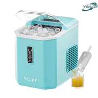 Imagem da promoção Máquina De Gelo Portátil 12KG Cor Azul Tiffany 110V-127V Profissional Automático