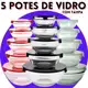 Conjunto Tigela Vidro Bowl Marmita Tampa 5 Peças Herméticos em oferta