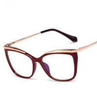 Imagem da promoção Titanium Anti Blue Light Optical Glasses Frames Spring Leg Men Women Cat Eye TR90 Fashion Computer E