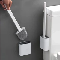 Imagem da promoção Escova Sanitária Quadrada Limpeza Banheiro Parede Silicone privada suporte