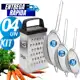 Kit 04 Peneiras Inox Coador 14cm 16m 18cm Fatiador Ralador 4 Faces Alimentos Utensílios Cozinha Linh em oferta