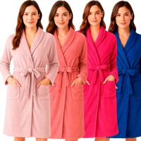 Imagem da promoção Roupão Microfibra Camesa Frio Inverno Quentinho Adulto Feminino Masculino C/ Bolso e Cinto Original