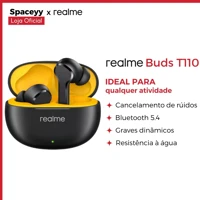 Imagem da promoção Fones de Ouvido À Prova D'água IPX5 Com Cancelamento De Ruído Realme T110