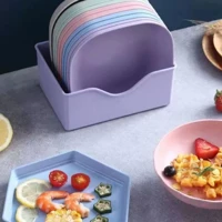 Imagem da promoção Kit Com 10 Pratos Plásticos Duros Reutilizaveis Com Suporte
